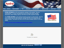 Tablet Screenshot of hydra-sponge.com